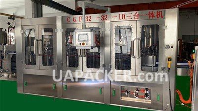 Monobloque automático completo de lavado de botellas de PET, llenado y tapado